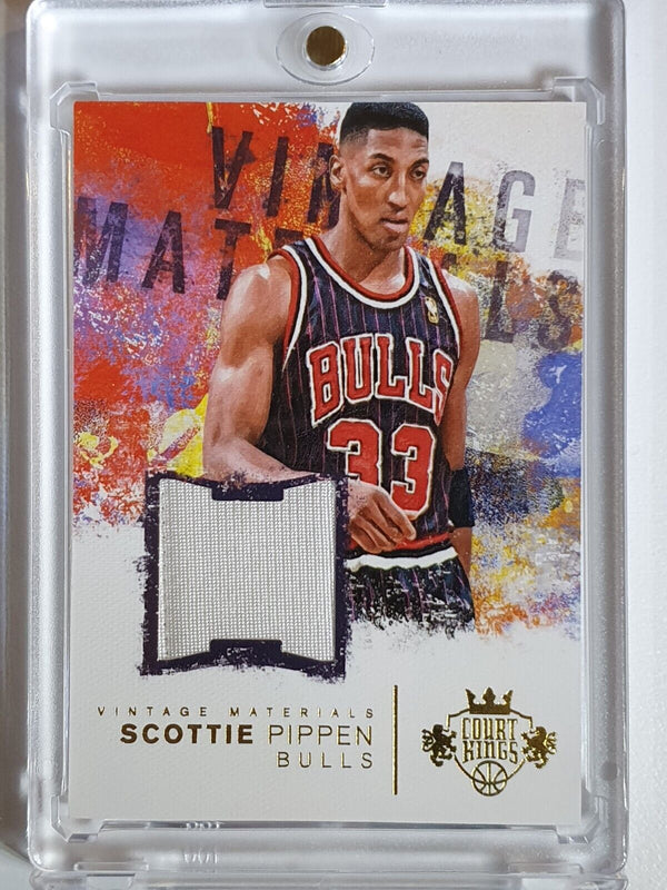2014 Panini Court Kings Scottie Pippen #PATCH /299 Game Worn Jersey - Rare