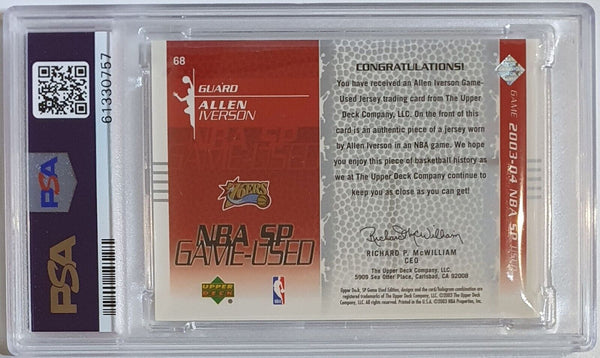 2003 SP Game Used Allen Iverson #PATCH Game Worn Jersey - PSA 9 (POP 2)