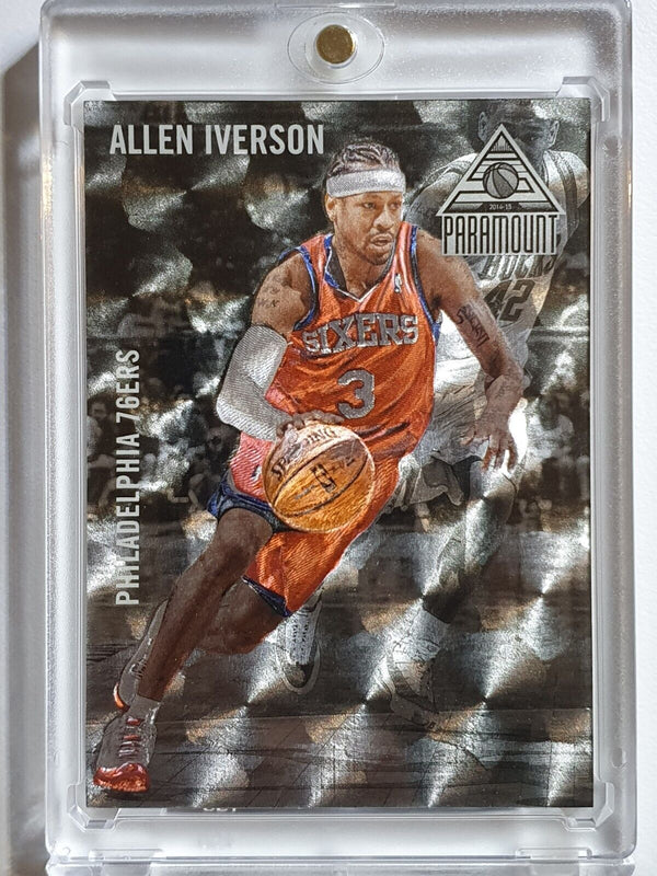 2014 Panini Paramount Allen Iverson #74 SILVER /25 Prizm SP - Ready to Grade