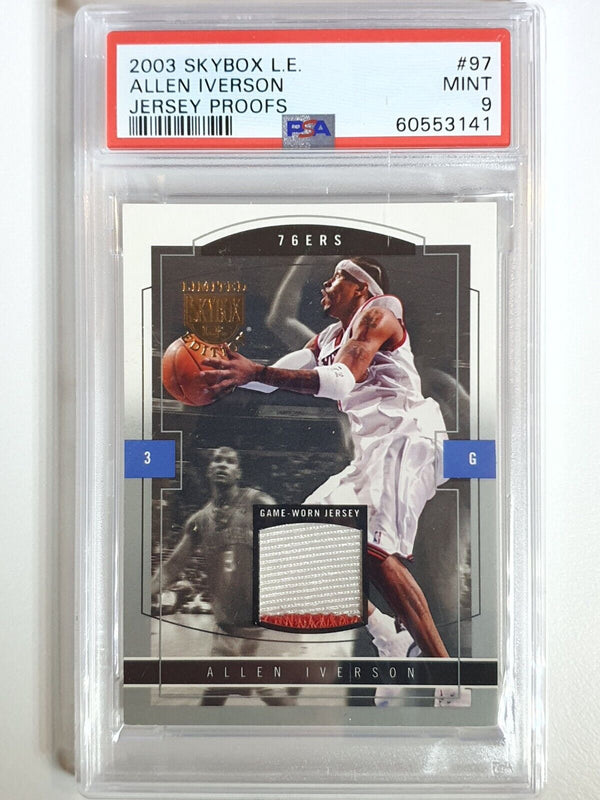 2003 Skybox Allen Iverson #PATCH /399 2 Color Game Jersey - PSA 9 (POP 1)