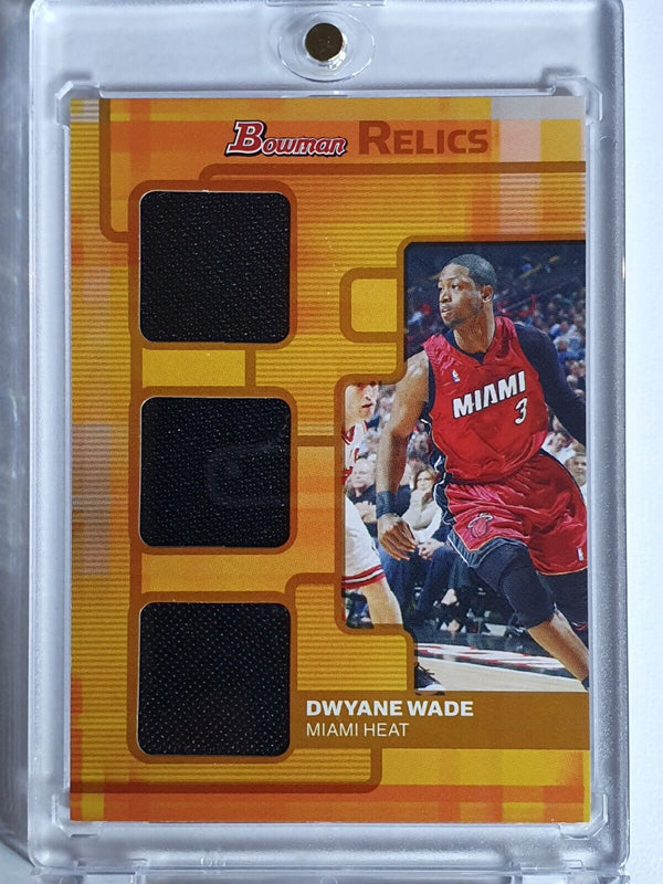 2007 Bowman DP & Stars Dwyane Wade #PATCH /50 TRIPLE Game Worn Jersey - Rare