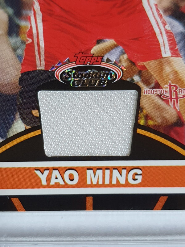 2007 Topps Stadium Club Yao Ming #PATCH Beam Team Game Worn Jersey - Rare