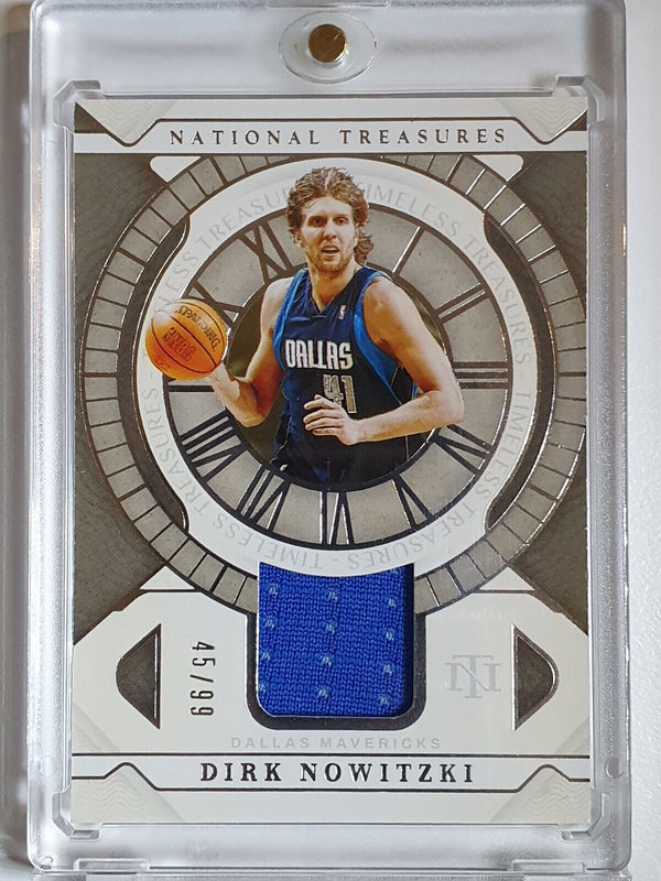 2021 National Treasures Dirk Nowitzki #PATCH /99 Game Worn Jersey - Rare