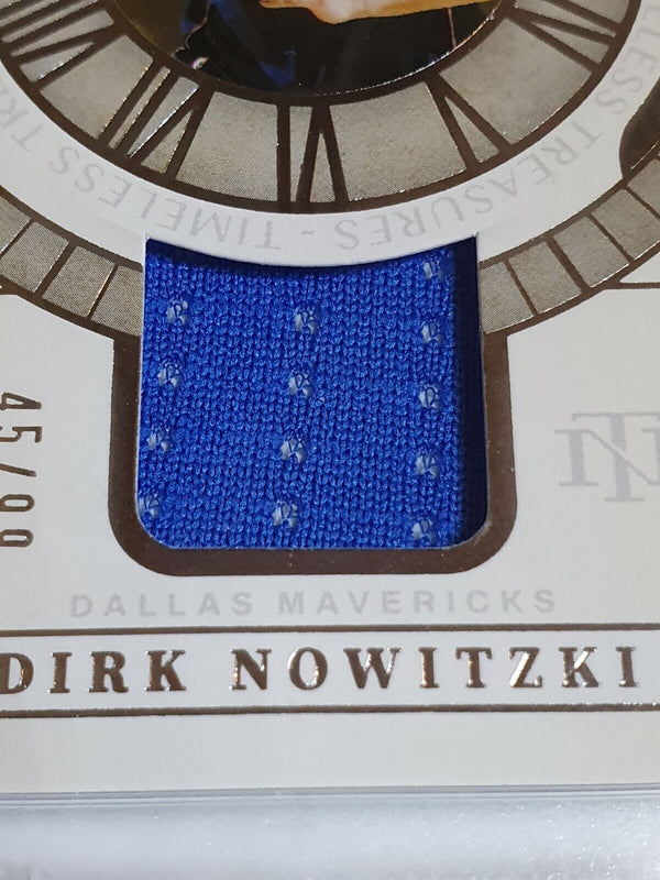 2021 National Treasures Dirk Nowitzki #PATCH /99 Game Worn Jersey - Rare