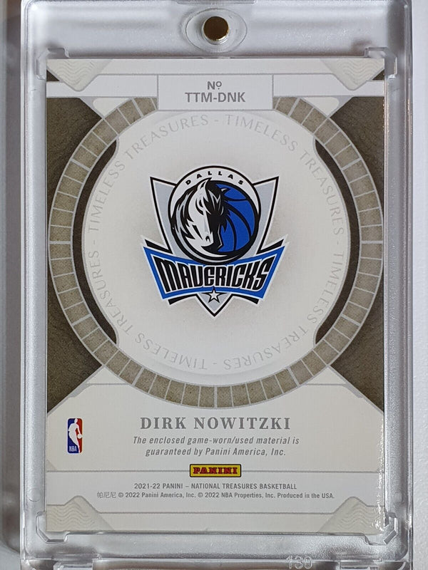 2021 National Treasures Dirk Nowitzki #PATCH /99 Game Worn Jersey - Rare