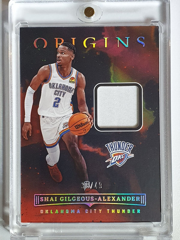 2022 Origins Shai Gilgeous-Alexander #PATCH RED /49 Game Worn Jersey - Rare