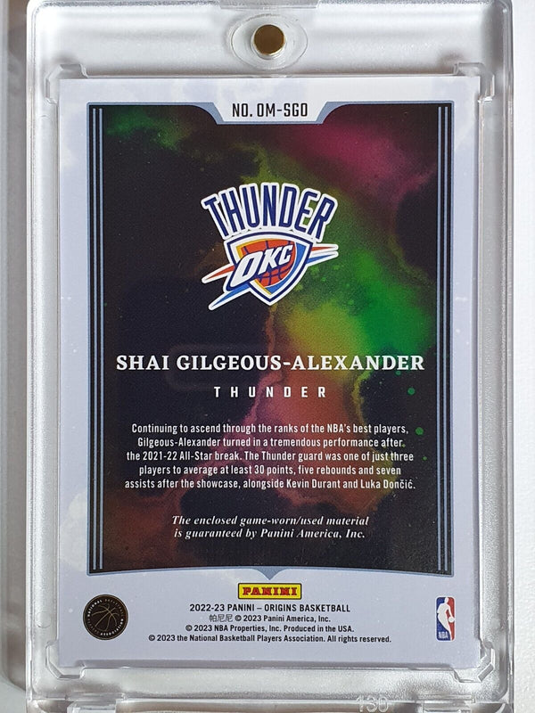 2022 Origins Shai Gilgeous-Alexander #PATCH RED /49 Game Worn Jersey - Rare