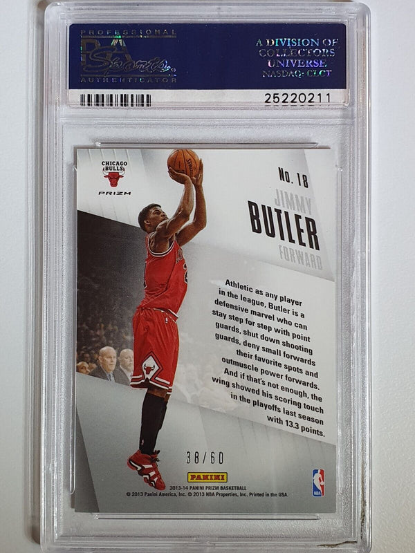 2013 Prizm Jimmy Butler #18 ORANGE /60 Holo Brilliance - PSA 9 (POP 1)