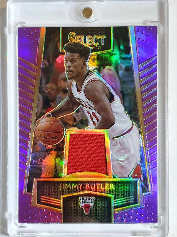 2016 Panini Select Jimmy Butler #PATCH PURPLE /99 Prizm Game Worn Jersey - Rare