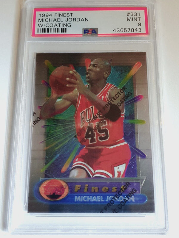 1994 Topps Finest Michael Jordan #331 with Coating - PSA 9 (LOW  POP)