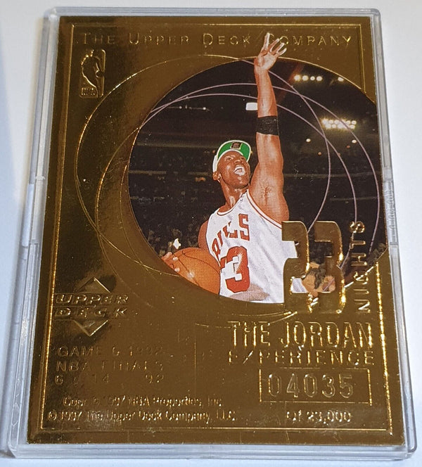 1997 Upper Deck Michael Jordan 22K GOLD CARD Game 6 1992 NBA Finals