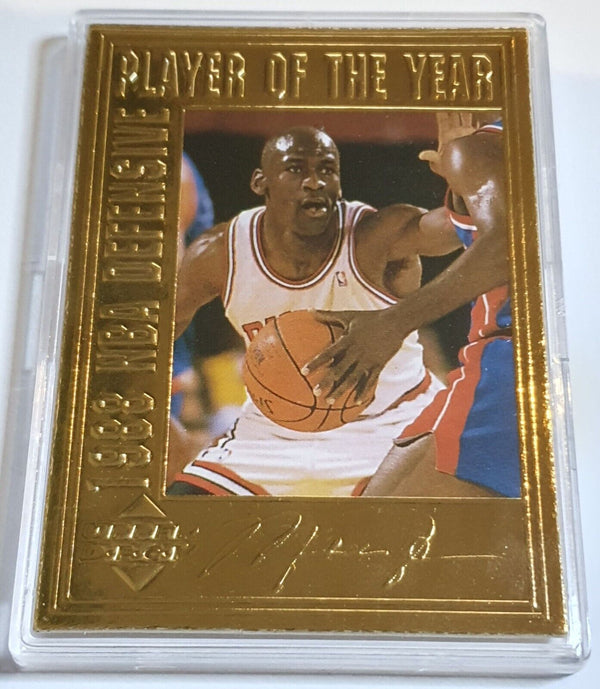 1996 Upper Deck Michael Jordan 22KT GOLD CARD 1988 Defensive Player of the Year