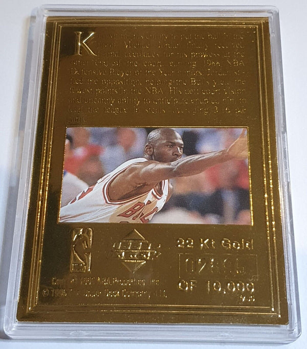 1996 Upper Deck Michael Jordan 22KT GOLD CARD 1988 Defensive Player of the Year