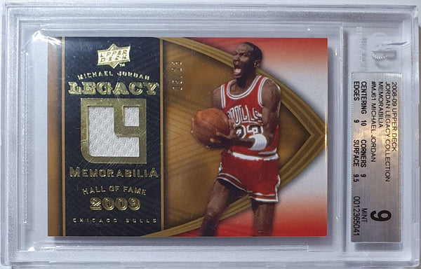 2008 Upper Deck Michael Jordan Legacy #PATCH /23 Game Jersey - BGS 9 (POP 1)