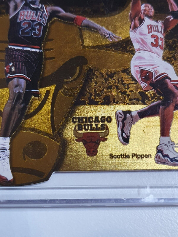 1997 Upper Deck Chicago Bulls 90s Dynasty /15000 Die-Cut - Jordan Rodman Pippen