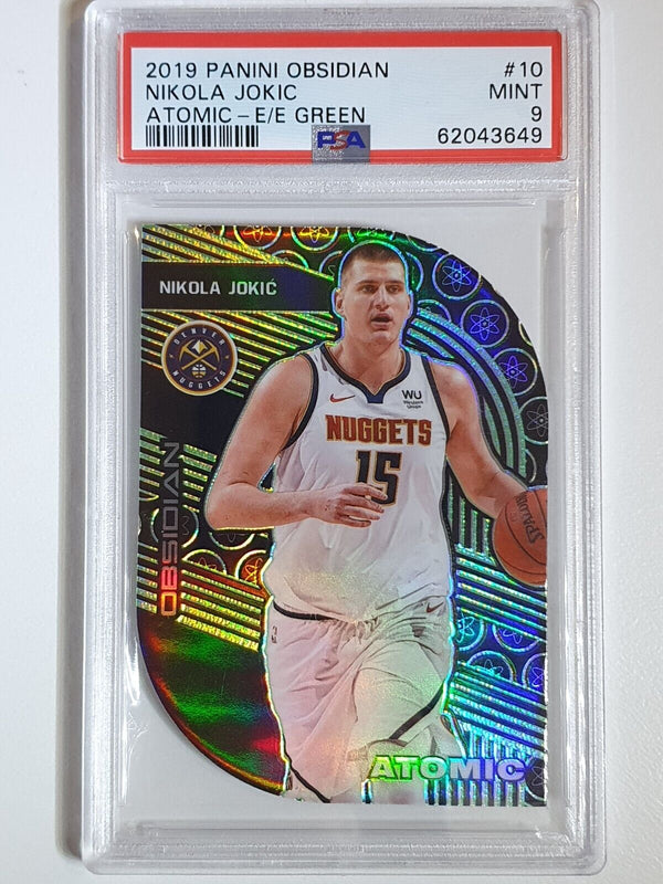 2019 Obsidian Nikola Jokic #10 ELECTRIC ETCH GREEN /25 Die-Cut - PSA 9 (POP 4)