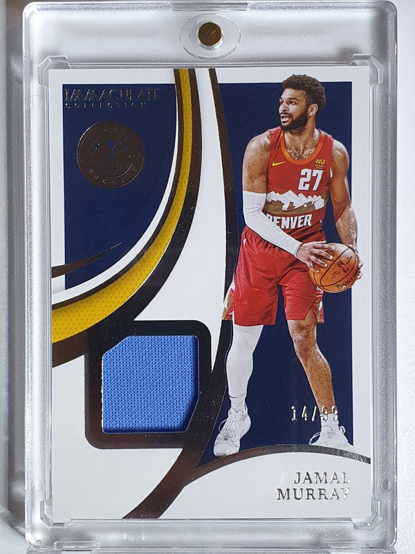 2020 Immaculate Collection Jamal Murray #PATCH /99 Game Worn Jersey - Rare