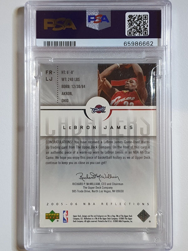 2005 Upper Deck LeBron James #PATCH Game Worn Jersey - PSA 9 (POP 12)