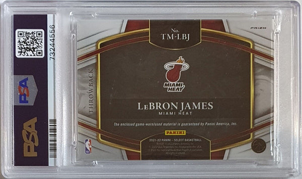 2021 Select Lebron James #PATCH SILVER Game Worn Jersey - PSA 9 (POP 22)