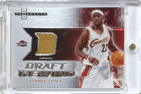 2006 Fleer Hot Prospects LeBron James #PATCH /50 Game Worn Jersey - Rare