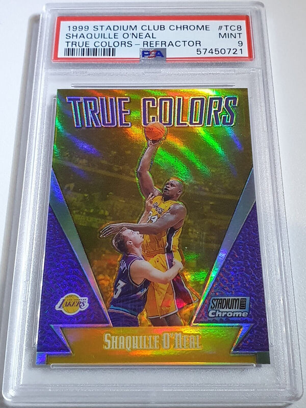 1999 Stadium Club Chrome Shaquille O'Neal #TC8 REFRACTOR - PSA 9 (LOW POP)