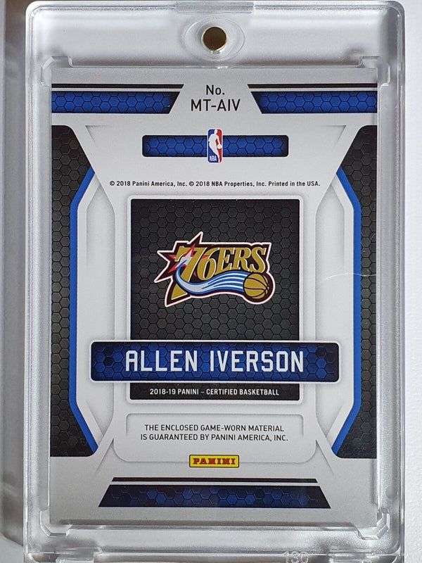 2018 Panini Certified Allen Iverson #PATCH /149 Game Worn Jersey - Rare
