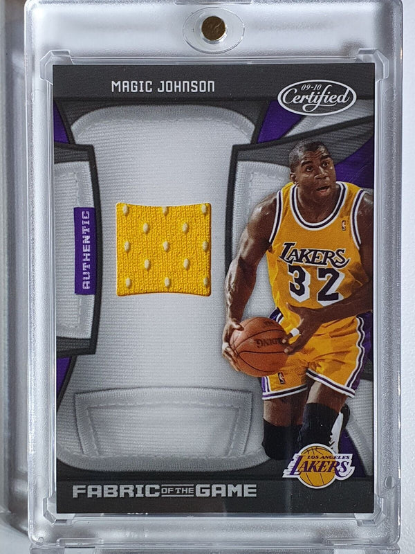 2009 Panini Certified Magic Johnson #PATCH /250 Game Worn Jersey - Rare