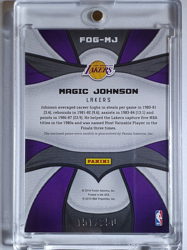 2009 Panini Certified Magic Johnson #PATCH /250 Game Worn Jersey - Rare