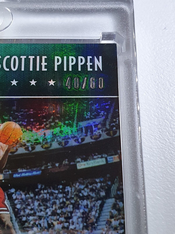 2015 Gala Scottie Pippen #PATCH GREEN HOLO /60 Game Worn Jumbo Jersey - Rare