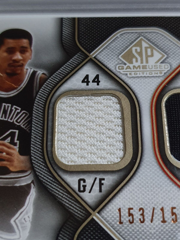 2009 SP Game Used Scottie Pippen George Gervin #PATCH /155 Dual Worn Jerseys