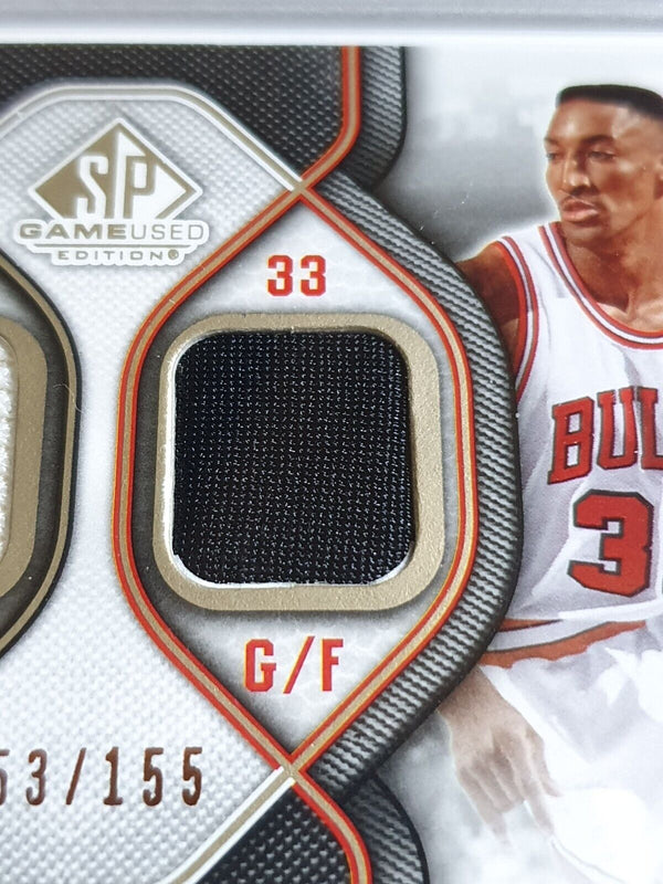 2009 SP Game Used Scottie Pippen George Gervin #PATCH /155 Dual Worn Jerseys