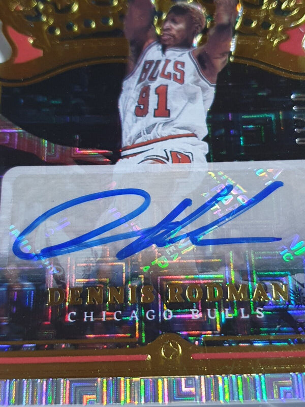 2021 Crown Royale Dennis Rodman AUTO GOLD 01/10 Die Cut Prizm Autograph - Rare