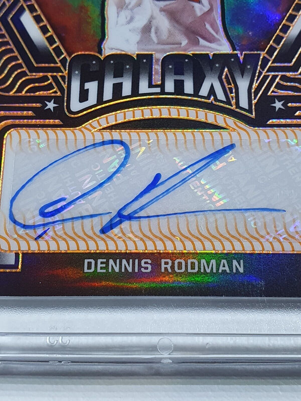 2021 Panini Obsidian Dennis Rodman AUTO ORANGE /50 Holo Galaxy Autographs - Rare