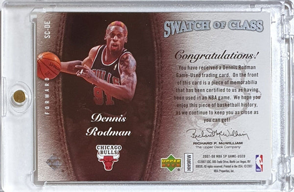 2007 SP Game Used Dennis Rodman #PATCH Game Worn Jersey - Rare