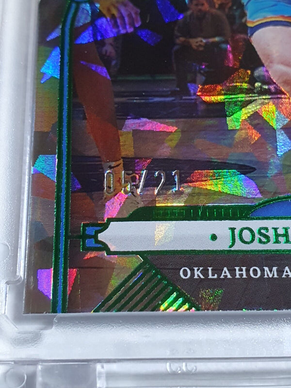2022 Panini Crown Royale Josh Giddey #93 GREEN CRYSTAL /21 Die Cut - Rare