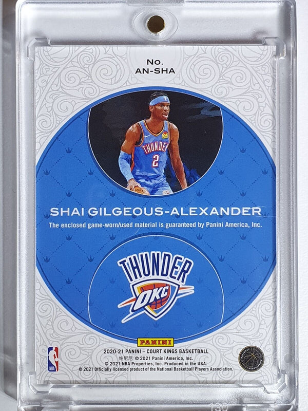 2020 Panini Court Kings Shai Gilgeous-Alexander #PATCH Game Worn Jersey - Rare