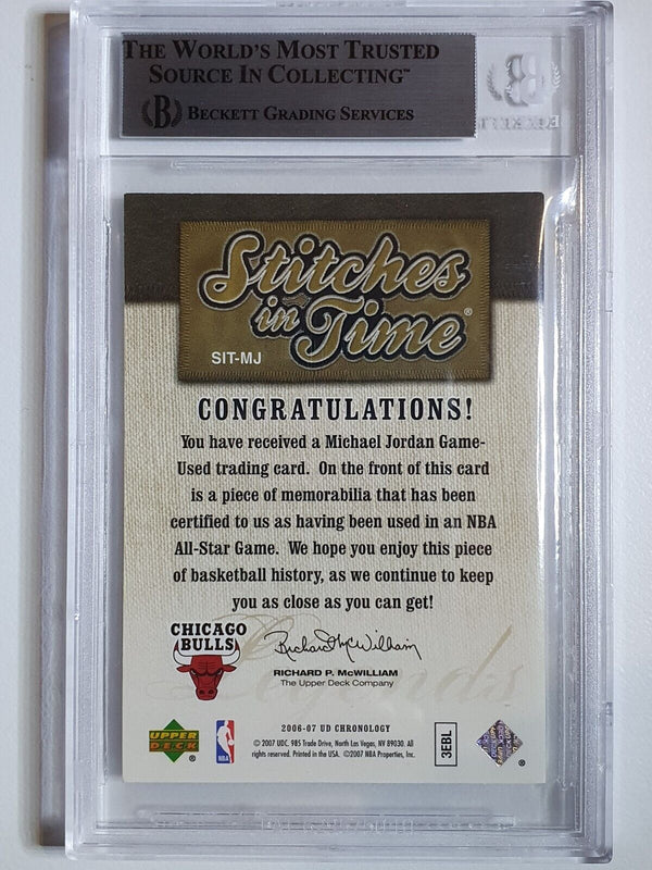 2006 Upper Deck Michael Jordan #PATCH GOLD /75 Game Jersey - BGS 9 (POP 5)