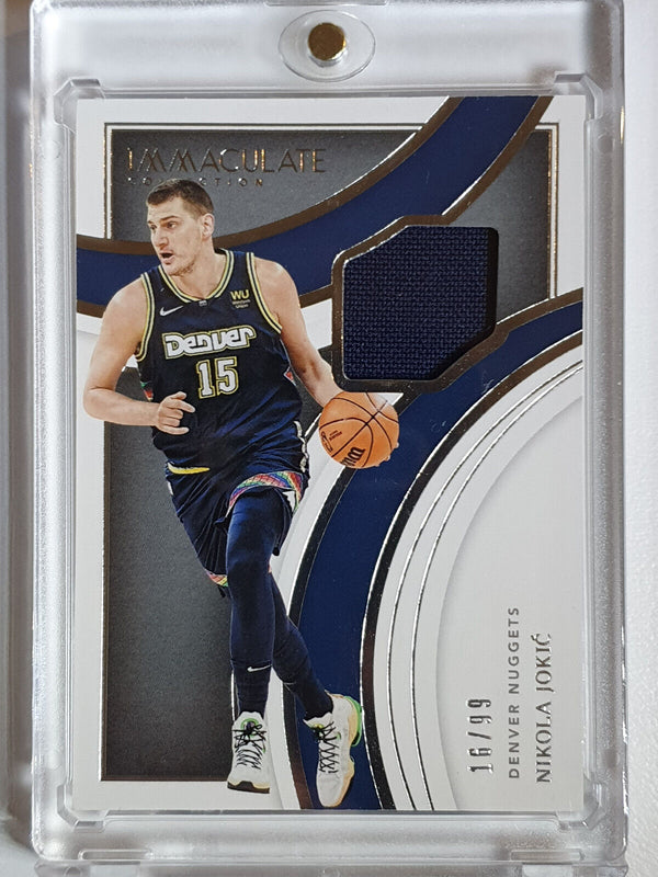 2021 Panini Immaculate Collection Nikola Jokic #PATCH /99 Game Worn Jersey