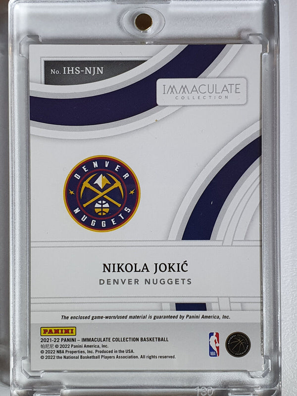 2021 Panini Immaculate Collection Nikola Jokic #PATCH /99 Game Worn Jersey