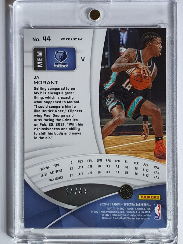 2020 Spectra Ja Morant #44 VARIATION INTERSTELLAR Prizm /49 - Ready to Grade