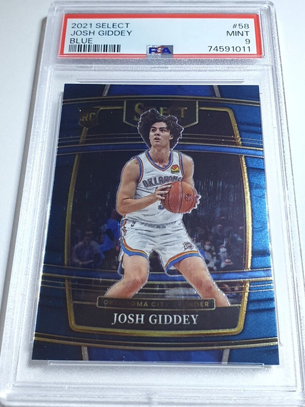 2021 Panini Select Josh Giddey Rookie #58 BLUE Holo RC - PSA 9 (POP 25)