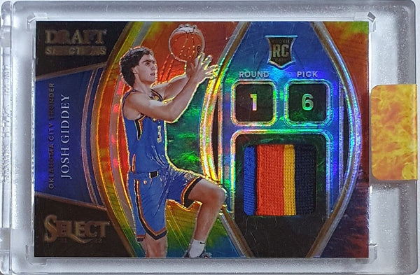 2021 Select Josh Giddey Rookie #PATCH TIE DYE /25 Prizm 4 Color Jersey - Rare