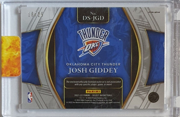 2021 Select Josh Giddey Rookie #PATCH TIE DYE /25 Prizm 4 Color Jersey - Rare