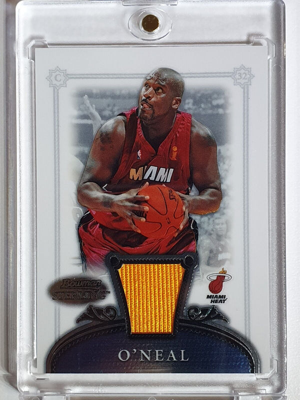 2006 Bowman Sterling Shaquille O'Neal #PATCH Game Worn Red Jersey - Rare