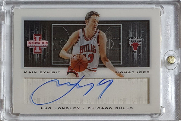 2013 Innovation Luc Longley AUTO /199 Main Exhibit On Card Signatures - Rare