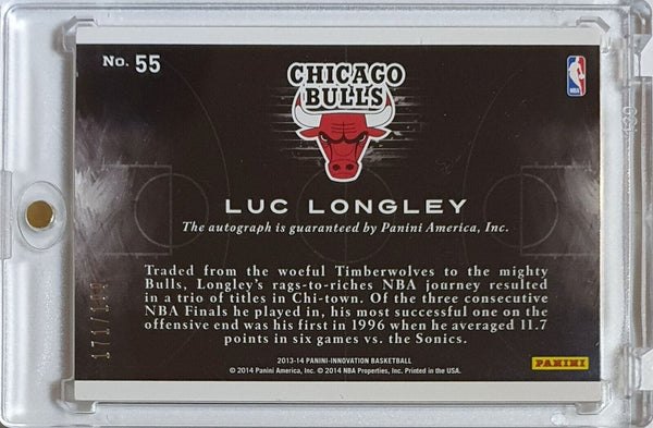 2013 Innovation Luc Longley AUTO /199 Main Exhibit On Card Signatures - Rare