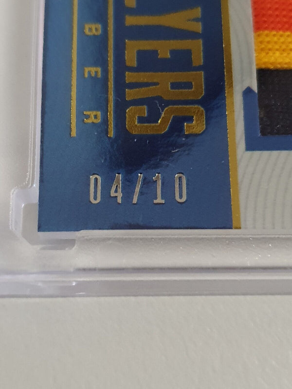 2016 Absolute Kevin Durant #PATCH PRIME /10 Game Worn 4 Color Jersey - Rare