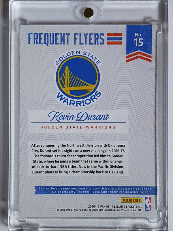 2016 Absolute Kevin Durant #PATCH PRIME /10 Game Worn 4 Color Jersey - Rare