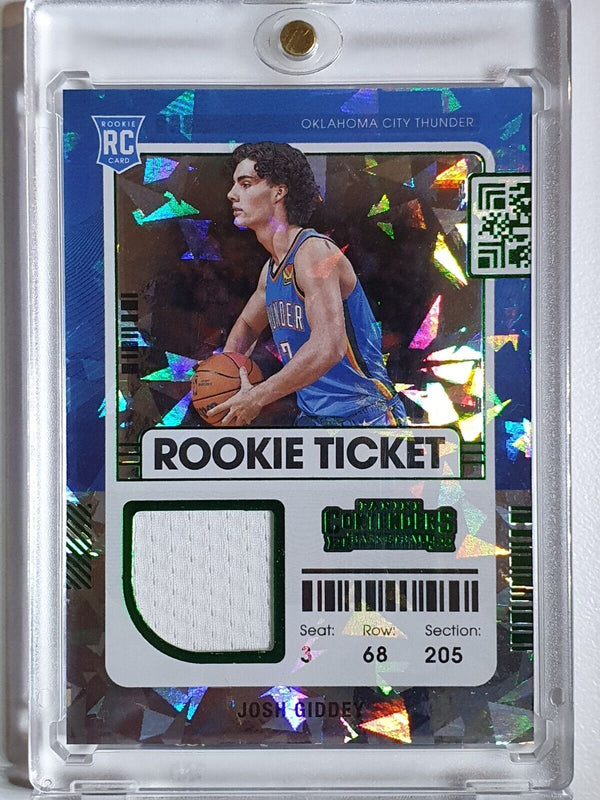 2021 Contenders Josh Giddey #PATCH GREEN ICE Prizm Rookie Ticket RC - Rare