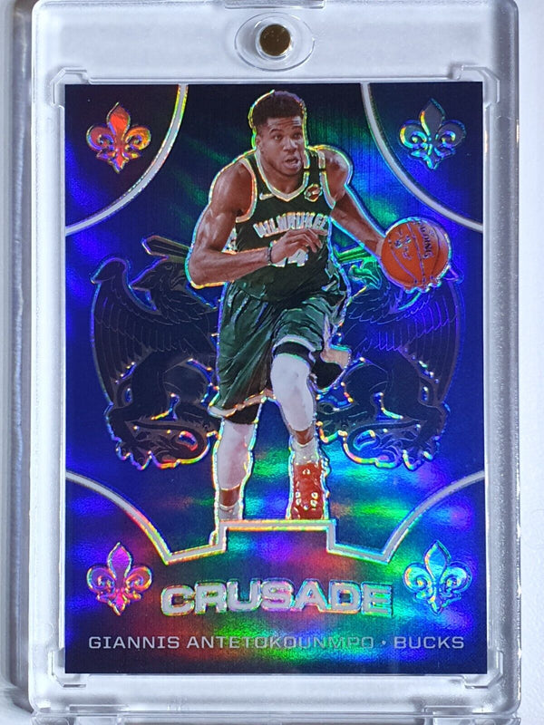 2019 Panini Chronicles Giannis Antetokounmpo #528 BLUE HOLO /99 Crusade - Rare